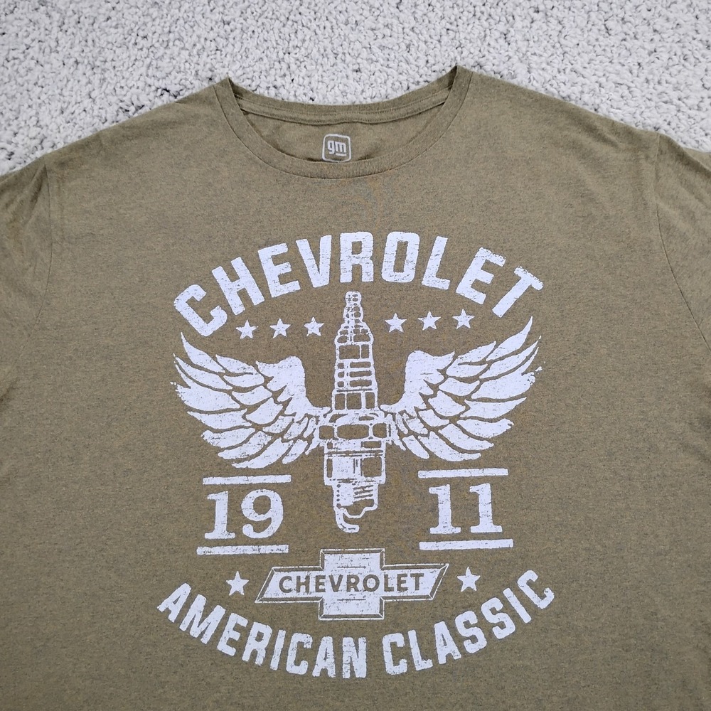 Chevrolet Shirt Mens XLT Brown GM General Motors American Classic Cars Racing A